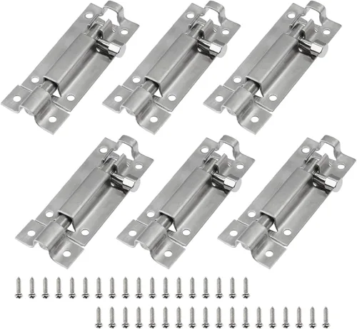 Miniatura 8 de 10 pernos de barril de 1.378 in/1.4 pulgadas, acero inoxidable de seguridad interior exterior puerta puerta cerradura corredera barril perno
