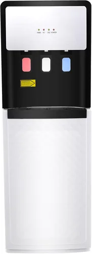 Dispensador de agua de carga inferior para botellas de 5 galones, dispensador de agua caliente y fría de pie con 3 ajustes de temperatura, luces