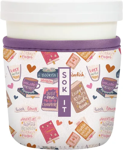 Miniatura 168 de Sok It IceCreamSok - Funda de neopreno aislada (flores abstractas, pintas de helado cónicas)
