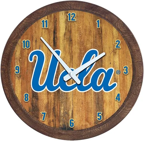 Miniatura 95 de The Fan-Brand NCAA Oklahoma Sooners: Reloj de pared con parte superior de barril de imitación para decoración de bar, decoración de fiesta