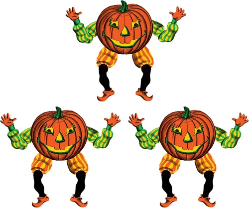 Miniatura 9 de Beistle - Decoración de esqueleto articulado vintage de Halloween – 4 pies 3 pulgadas Large Double-Sided Cardstock Hanging Wall Decor, Retro