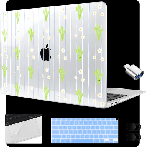 Miniatura 42 de MEEgoodo para MacBook Air de 13.3 pulgadas, funda 2021 2020 2019 2018 A2337 M1 A2179 A1932, carcasa transparente para MacBook Air M1, carcasa dura