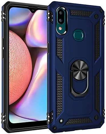 Funda compatible con Redmi Note 7 / Redmi 7, compatible con Xiaomi Redmi Note 7 / Redmi 7S / Note 7 Pro con soporte de anillo 2 en 1, funda azul