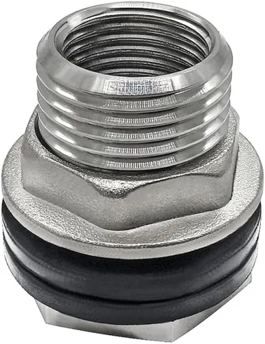 Miniatura 7 de Beduan 1 NPS macho a 3/4 NPT hembra de acero inoxidable mamparo conector de tanque de agua a granel para barril de tanque de agua (paquete de 1)