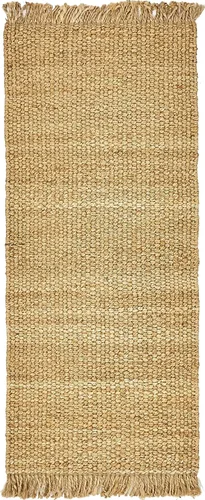 Miniatura 3 de Unique Loom Chunky Jute Collection - Alfombra de área sólida, transitoria, bohemia, 2 pies 6 pulgadas x 6 pies 0 pulgadas, color bronceado/natural