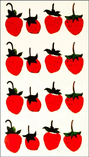 Miniatura 2 de Juego de 3 hojas de mini tatuajes temporales de frutas rojas de fresa para hombres y mujeres, decoraciones de diseño, cuerpo sexy, suministros