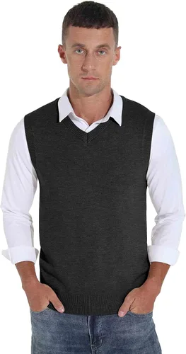 Miniatura 4 de Sailwind Suéter de punto con cuello en V y mezcla de lana para hombre