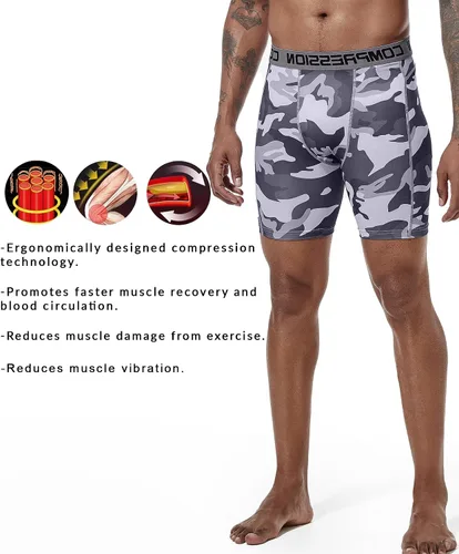 Miniatura 2 de Holure - Pantalones cortos de compresión para hombre, 3