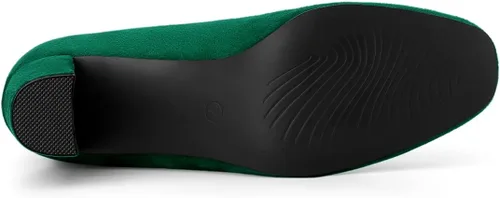 Miniatura 5 de Allegra K Botines de tacón alto grueso con cremallera frontal para mujer