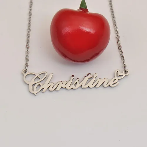 Miniatura 3 de HUAN XUN Collares personalizados con dije de inicial para mujeres y niñas en oro y plata, Acero inoxidable, Acero inoxidable