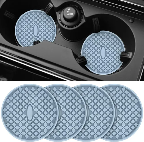 Miniatura 14 de ME.FAN Posavasos para Coche [Paquete de 4] Posavasos de Silicona para Coche/Tapetes para Tazas, Accesorios para Interior de Coche Antideslizantes