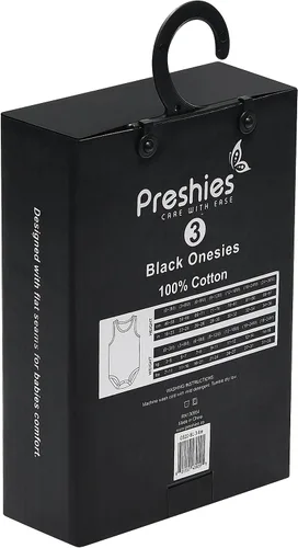 Miniatura 3 de Bebé 3-pack Negro Sin Mangas Onesies Body - Chaleco