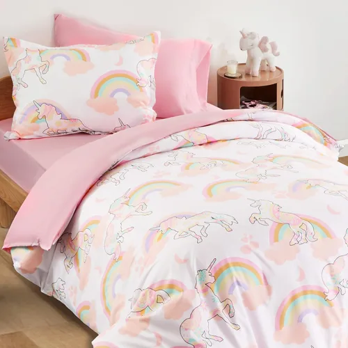 Miniatura 10 de SLEEP ZONE - Juego de funda de edredón para niños, 2 piezas, microfibra cepillada ultra suave con 1 funda de almohada de fácil cuidado, cierre