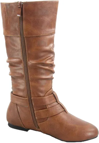 Miniatura 2 de Forever Sonny-54 - Botas de equitación a media pantorrilla con hebilla y hebilla para mujer