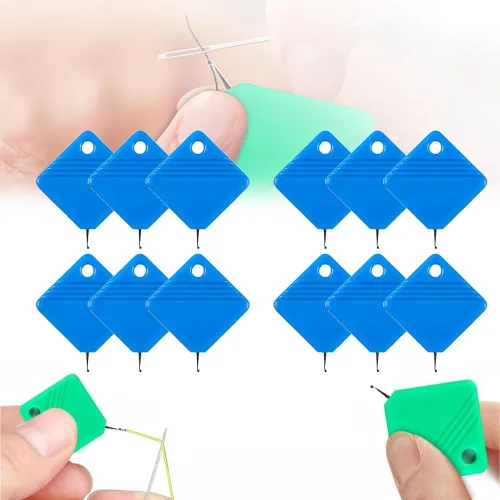 Miniatura 7 de Enhebrador automático de agujas, enhebrador de agujas para máquina de coser, enhebrador de agujas de bricolaje para manualidades de costura, se Azul