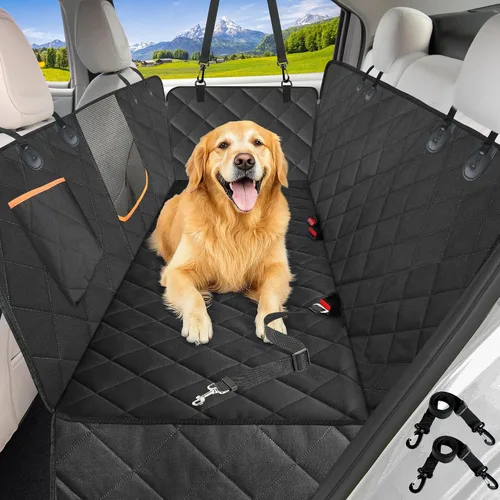 Miniatura 9 de Kytely Funda de asiento de coche para perro, tamaño XL, funda de asiento de perro resistente para asiento trasero, hamaca antideslizante 100%