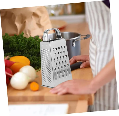 Miniatura 7 de Healeved Power Tools - Rallador profesional de caja de acero inoxidable, rallador de queso, triturador de verduras con 4 lados para queso, verduras