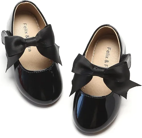 Felix & Flora Zapatos de vestir para niña de las flores, zapatos planos de ballet para niñas, para fiestas, escuela, boda