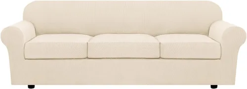 Miniatura 144 de H.VERSAILTEX - 3 fundas de sofá elásticas para 2 cojines de sofá. Fundas para muebles de sala de estar (funda base más 2 fundas de cojín de asiento)
