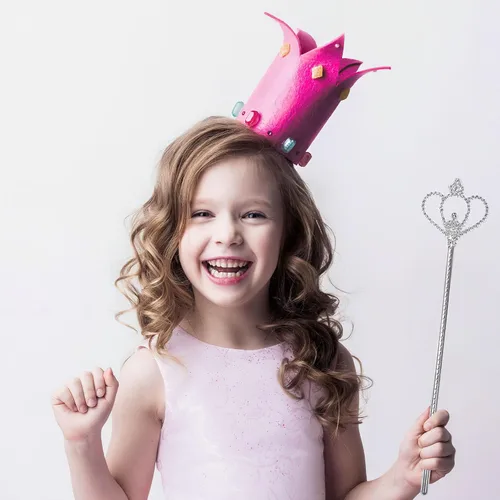 Miniatura 2 de Paquete de 2 varitas de estrella plateadas, varitas de corona, varitas de hadas de princesa, palos mágicos para niñas, cumpleaños, fiesta, Halloween