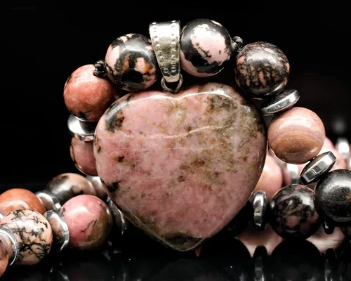 Miniatura 88 de Colgante de corazón de aventurina natural, Collar de cuentas de aventurina genuina, Collar de piedra verde, Collar de piedras preciosas, Cuentas