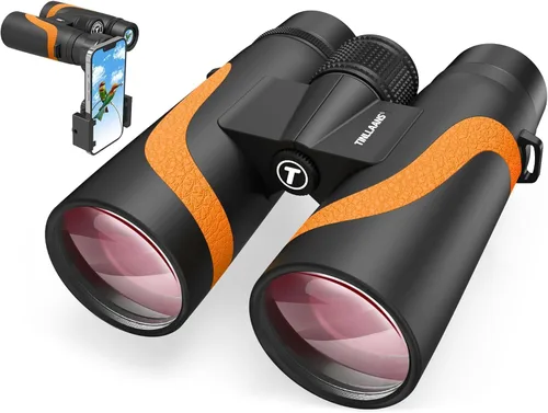 Miniatura 9 de Binoculares UHD de 15 x 55 para adultos de alta potencia con adaptador de teléfono, vista grande, prisma BAK4, impermeable, ligero para observación