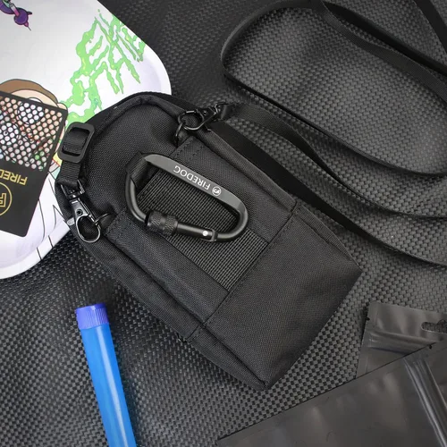 Miniatura 8 de FIREDOG Bolsa a prueba de olores, bolsa a prueba de olores para perro probada Mini bolsas de cruce para almacenamiento de viaje (negro)