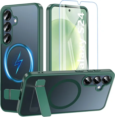 Miniatura 15 de Funda OWKEY Samsung Galaxy A13 5G, Funda Magnética para Teléfono con Soporte y Protector de Pantalla, Funda Protectora Antihuellas y a Prueba de A13