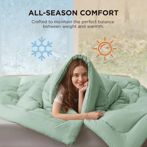 Miniatura 156 de Bedsure Relleno de edredón – Edredones acolchados tamaño King, edredón para todas las estaciones, ropa de cama alternativa de plumón suave, con 8