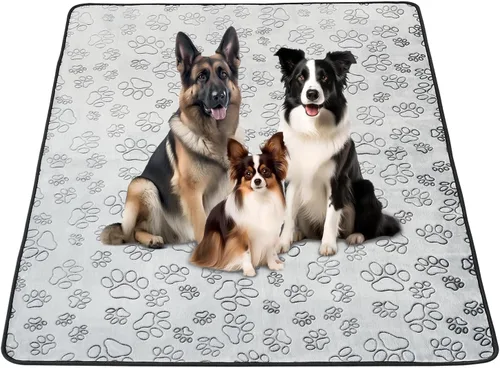 Miniatura 18 de Qeils Almohadillas reutilizables para cachorros, paquete de 2 almohadillas lavables para orina para perros, almohadillas antideslizantes