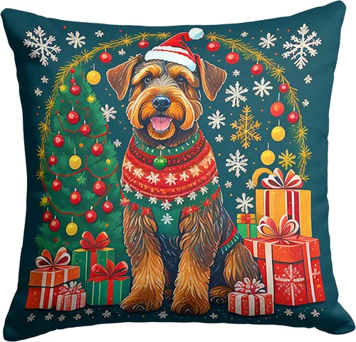 Miniatura 9 de Caroline's Treasures DAC1082PW1414 Affenpinscher - Almohada decorativa de tela navideña, lavable a máquina, para interiores y exteriores, para sofá