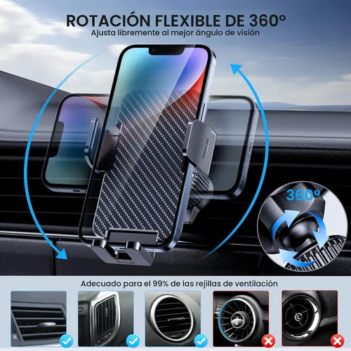 Miniatura 5 de Soporte de teléfono para coche, soporte de teléfono celular manos libres, soporte para ventilación de automóvil, soporte para automóvil, compatible