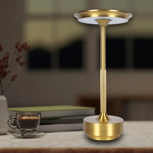 Miniatura 10 de Paquete de 2 lámparas de mesa inalámbricas recargables, lámpara portátil que funciona con pilas, luz de mesa LED de atenuación continua con función