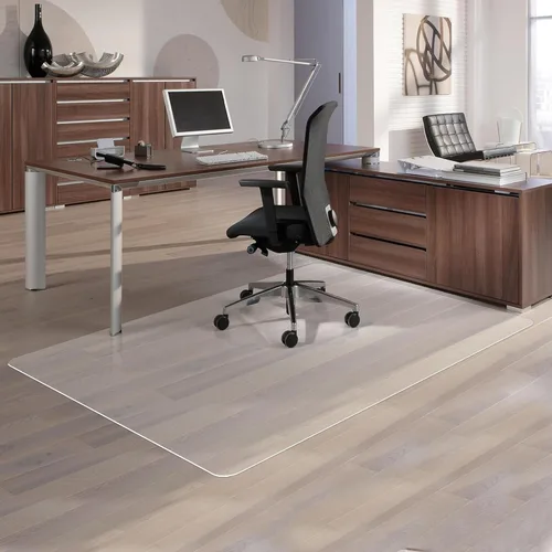 Miniatura 8 de 100pointONE Tapete grande para silla de oficina para suelo de madera dura, 46 x 72 pulgadas, protector de suelo transparente para silla rodante