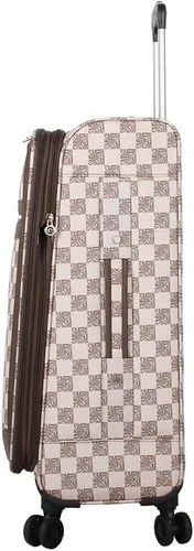 Miniatura 78 de Steve Madden Equipaje de diseñador, Chalet Gris Claro, Juego de maleta giratoria ligera expandible de 3 piezas - Juego de viaje