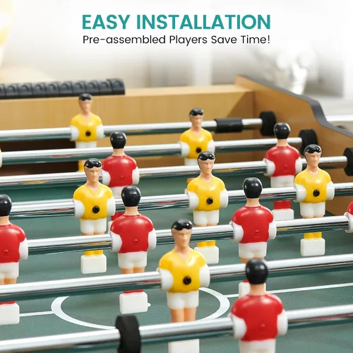 Miniatura 4 de GAOMON Mesa de futbolín plegable de 48 pulgadas, juego de mesa de fútbol para niños y adultos, fútbol de mesa de arcade para el hogar, sala