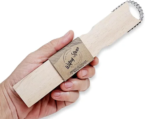 Miniatura 13 de WitnyStore Herramienta de cocina de acero inoxidable de 3½ pulgadas de largo, rallador de coco triturador, hoja raspadora, estilo tradicional