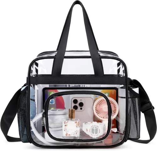 Miniatura 8 de Bolsas transparentes aprobadas para estadios, bolsa transparente + correa para el hombro, bolsa transparente grande