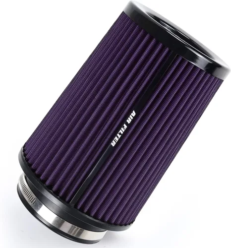 Miniatura 10 de Filtro de entrada de aire frío de 3 3.5 4 pulgadas 76mm 89mm 101mm de alto rendimiento lavable 3 tamaños en 1 Filtro de aire cónico de sujeción negro