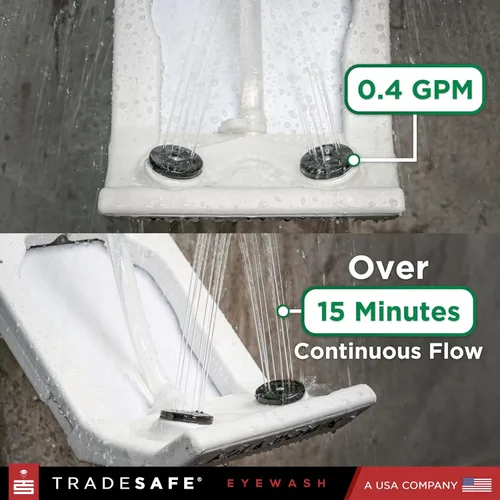 Miniatura 4 de TRADESAFE Estación de lavado de ojos de emergencia: estación portátil de lavado de ojos aprobada por OSHA, primeros auxilios de lavado de ojos de 8