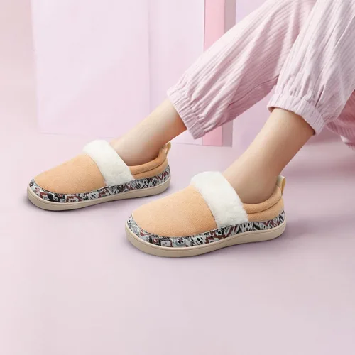 Miniatura 6 de Scurtain Pantuflas tipo mocasín para mujer, cómodas y cómodas botas de invierno con suela de goma cómoda