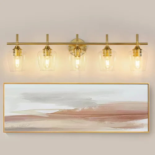 Miniatura 10 de Accesorios de luz de baño de 2 luces, Luz de tocador moderna negra, Lámpara de pared de baño para espejo, cocina, dormitorio, pasillo, sala