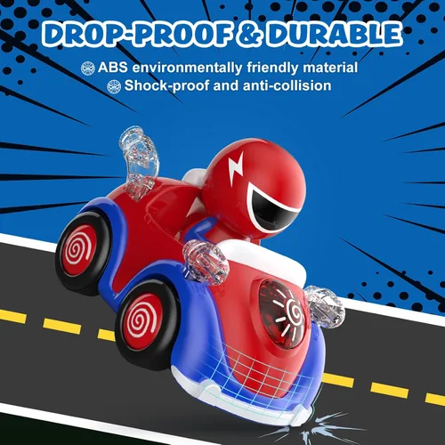 Miniatura 7 de NQD Coche de control remoto para niños pequeños, coches RC con música y luces, material ABS, juguetes de coches de carreras de dibujos animados RC