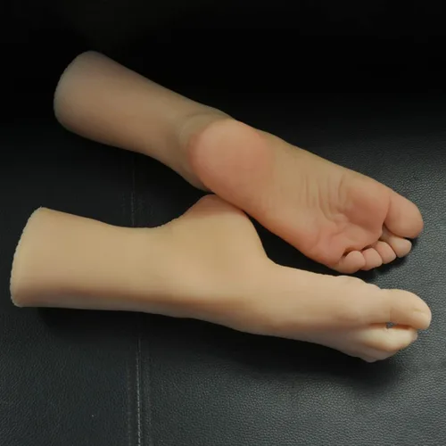 Miniatura 4 de 1 par de silicona Lifesize femenino maniquí exhibición pie joyería sandalia zapato calcetín exhibición arte boceto con uñas