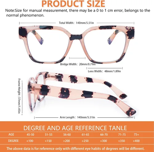 Miniatura 2 de 6 Pack Reading Glasses for Women Blue Light Blocking Reading Glasses Computer Readers with Spring Hinge Eyeglasses