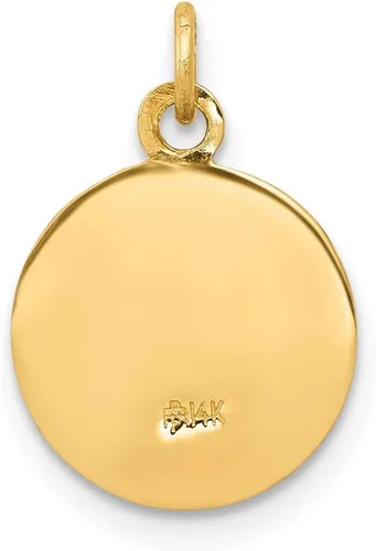 Miniatura 4 de Colgante de oro amarillo de 14 k con medalla de la Santísima Trinidad, Metal, Sin información.
