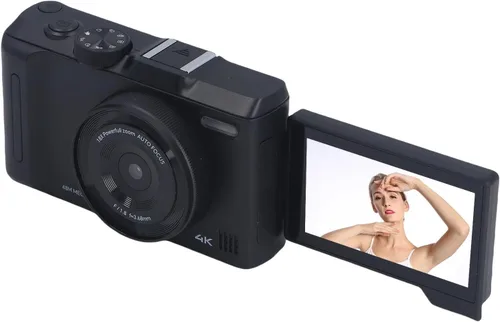 Miniatura 3 de Zopsc Cámara digital 4K de Vlog de 48 MP, enfoque automático de 48 MP, cámaras de zoom digital 18X para Vedio, pantalla abatible de 3 pulgadas