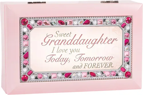 Miniatura 3 de Cottage Garden Sweet Granddaughter I Love You - Caja de música rosa mate Plays You are My Sunshine