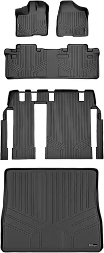 Miniatura 59 de SMARTLINER Alfombrilla de suelo para maletero de carga para todo tipo de clima, detrás de la segunda fila para Toyota Sienna 2011-2012
