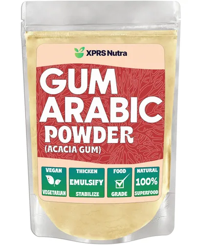 XPRS Nutra Polvo de Goma Árabe – Polvo de Goma de Acacia Premium de 4 Onzas – Goma Árabe en Polvo de Grado Alimentario para Pintura de Acuarela –